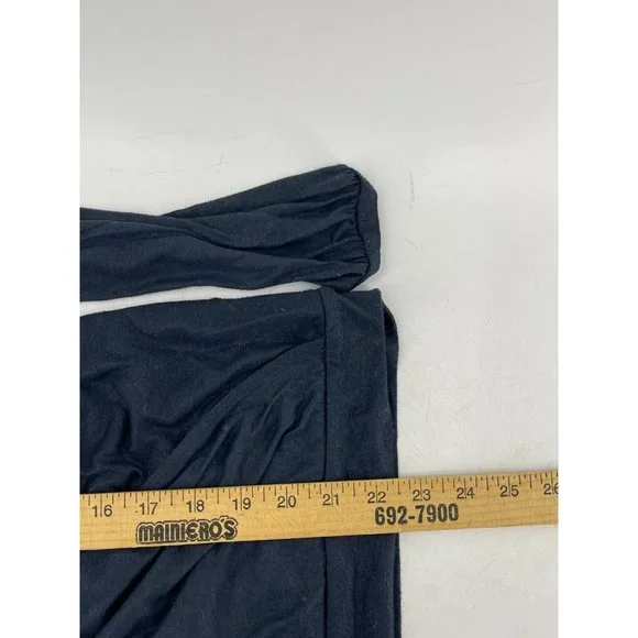 Banana Republic Women's Navy Blue Long Sleeve Wrap Top Shirt Size XS - Picture 9 of 10